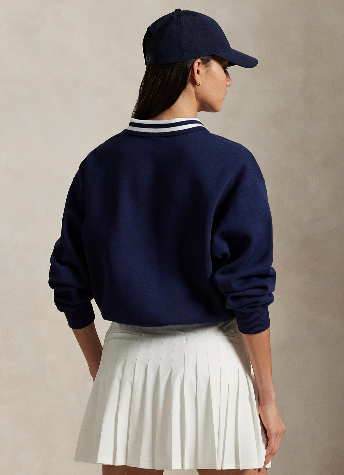 Polo yaka ayıcıklı sweatshirt
