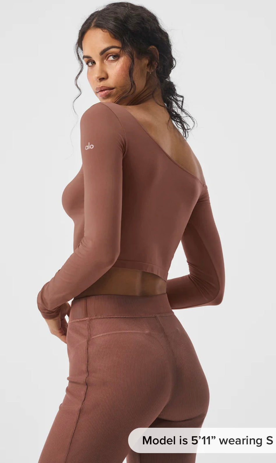 Asymmetric Sheer Glow Long Sleeve