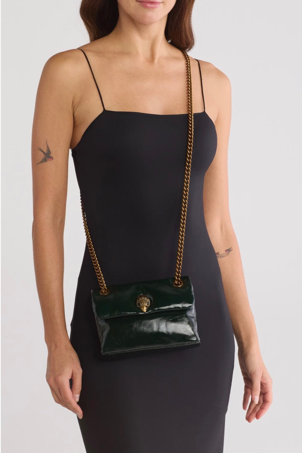 Kurt Geiger mini kensington leather bag/Open Green