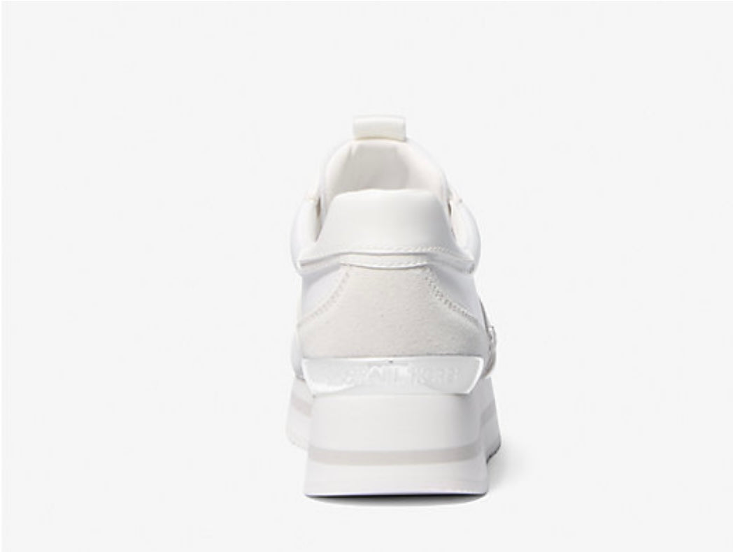 Mariah Mixed-Media Trainer/Optic white