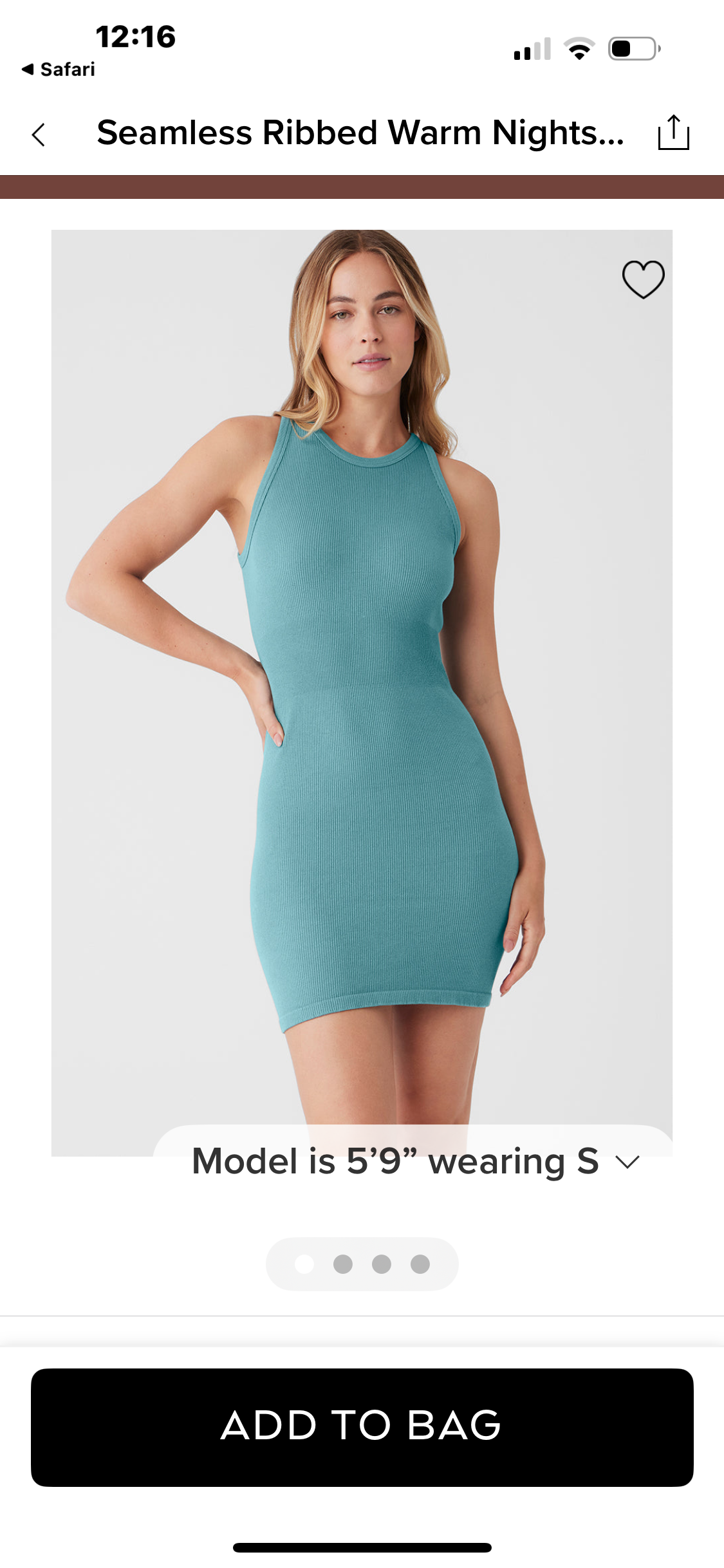 Seamless ribbed warm night dress