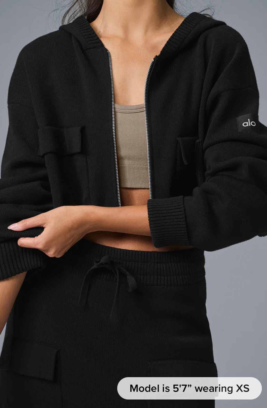 Scholar Knit Cargo Full Zip Hoodie