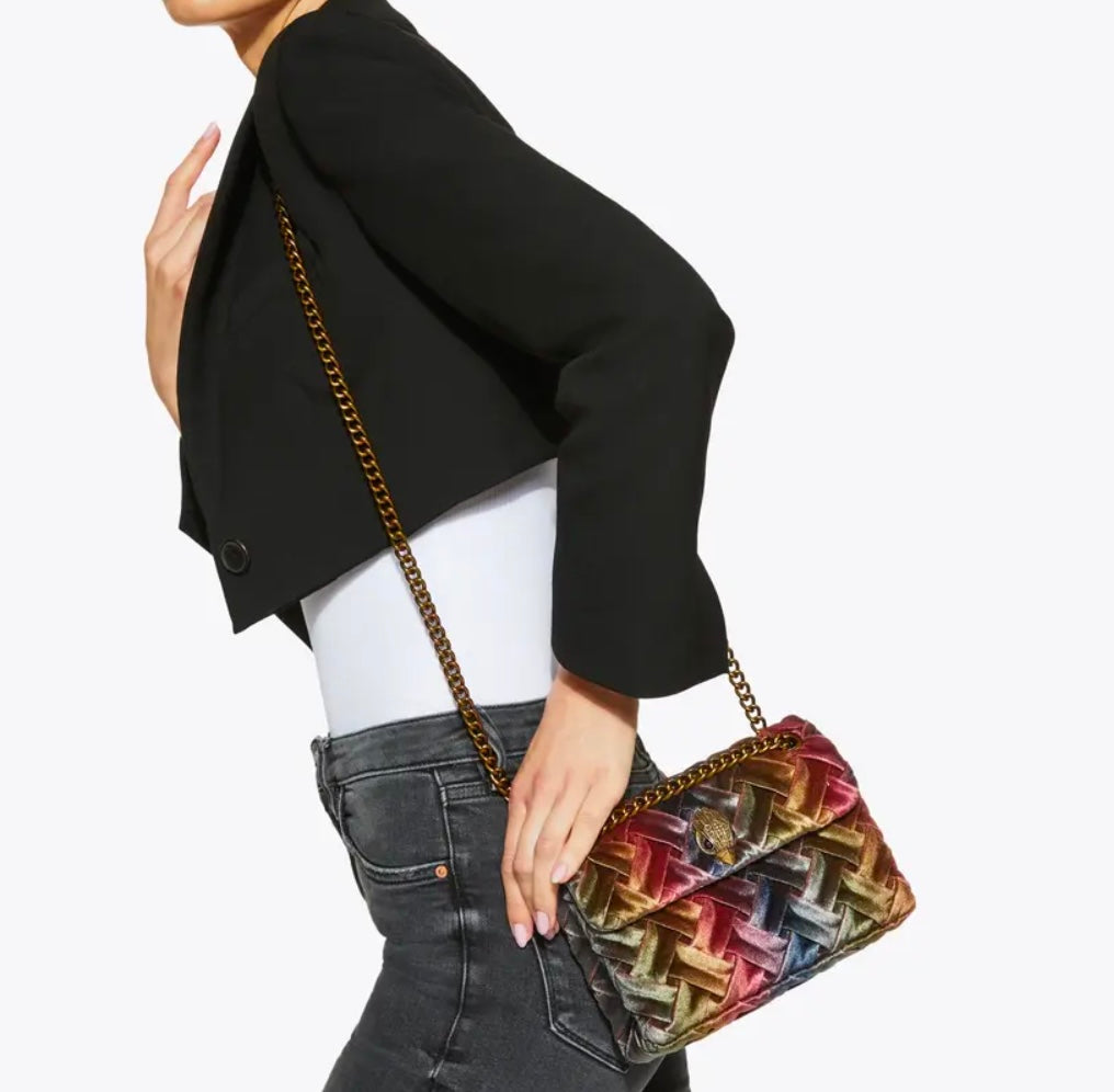 MINI VELVET KENSINGTON BAG