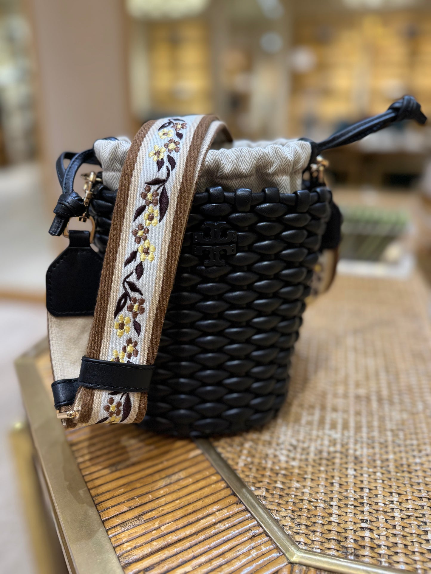 TORY BURCH Deri sepet çanta