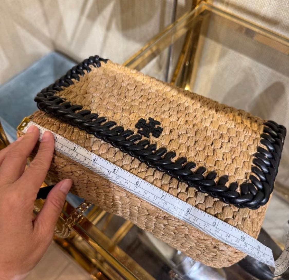 Tory Burch Emerson Raffia Shoulder&crossbody