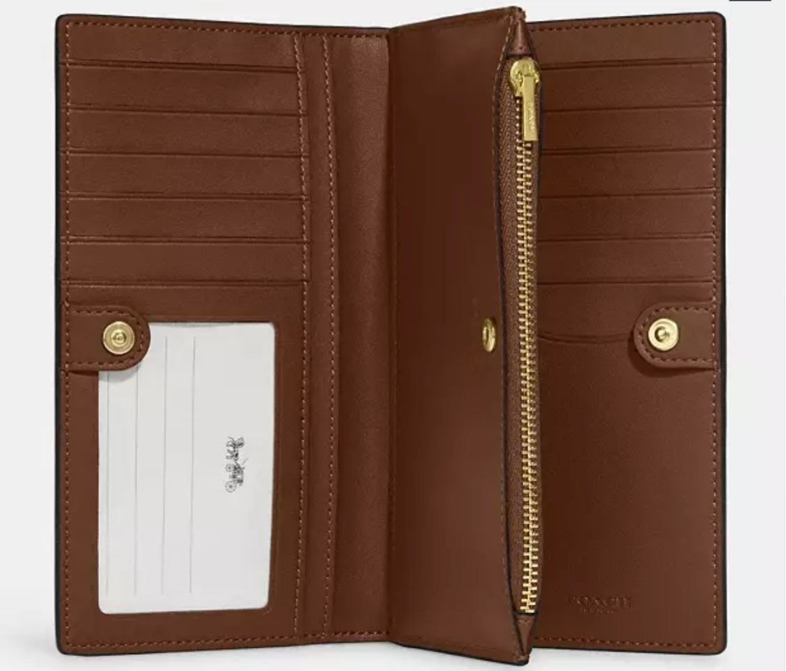 Slim Zip Wallet In Signature Canvas
