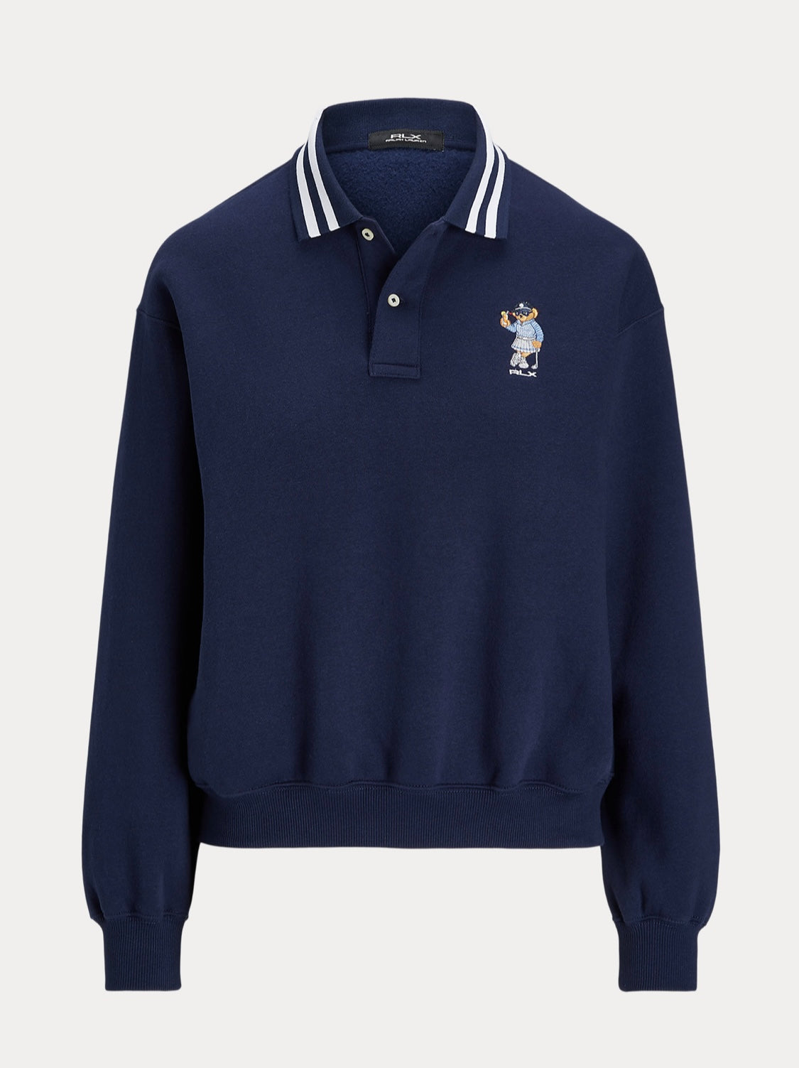 Polo yaka ayıcıklı sweatshirt