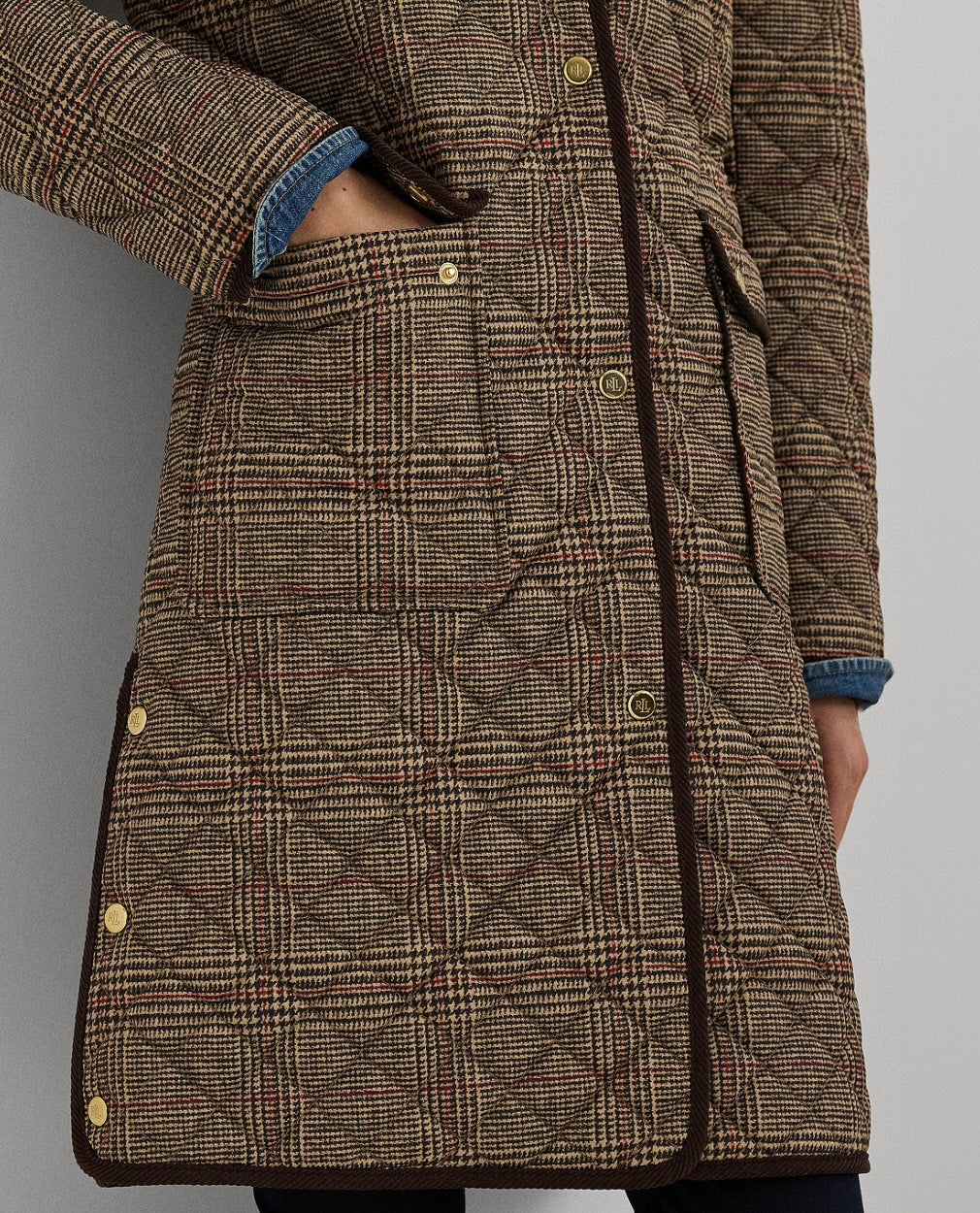 Women's Collared Quilted Coat