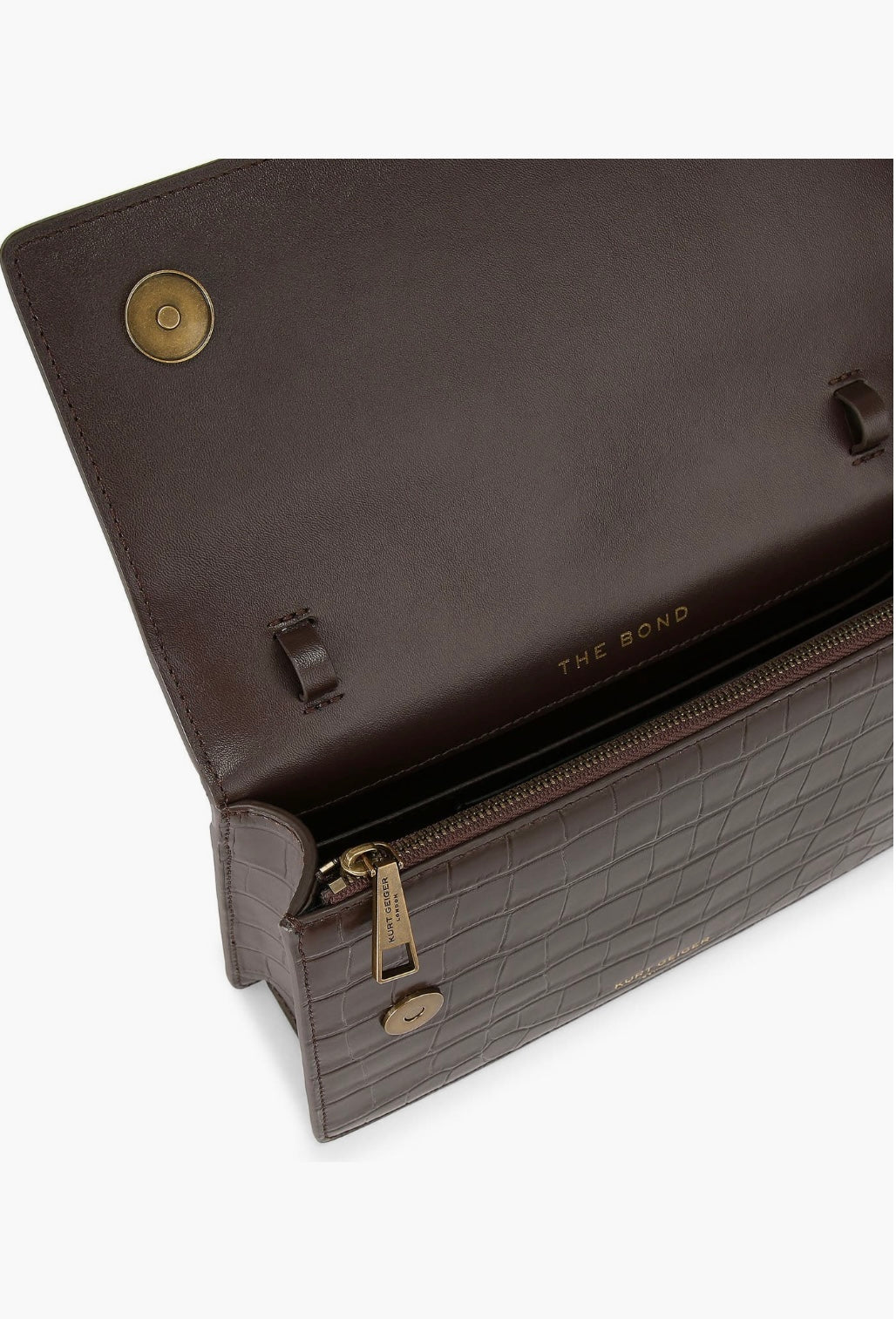 Bond croc embrossed top handle