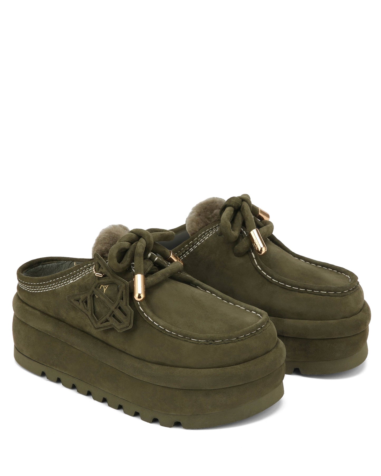 Naked Wolf BLIZZARD DARK OLIVE SUEDE/SHEARLING