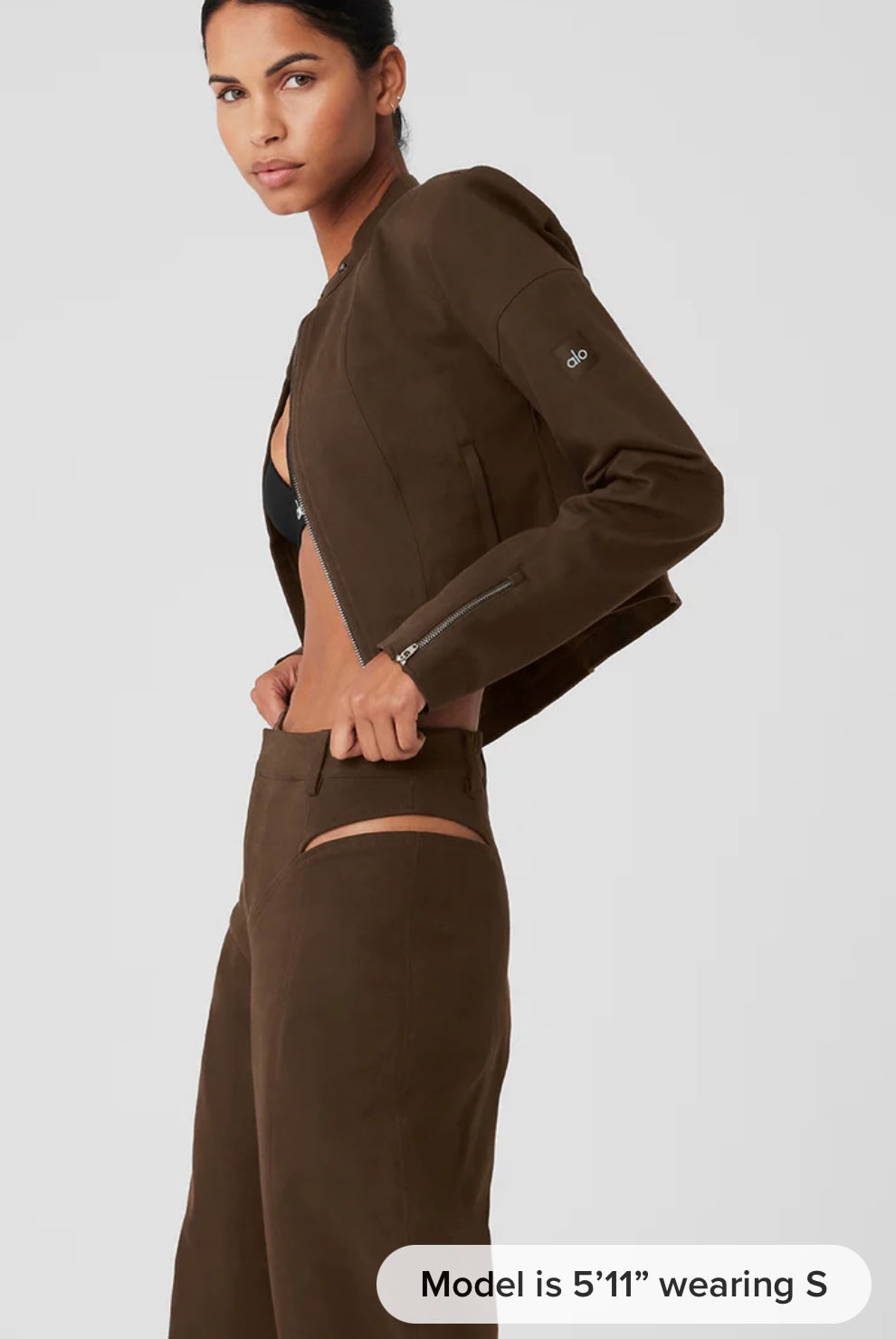 Cropped Full Throttle Moto Jacket