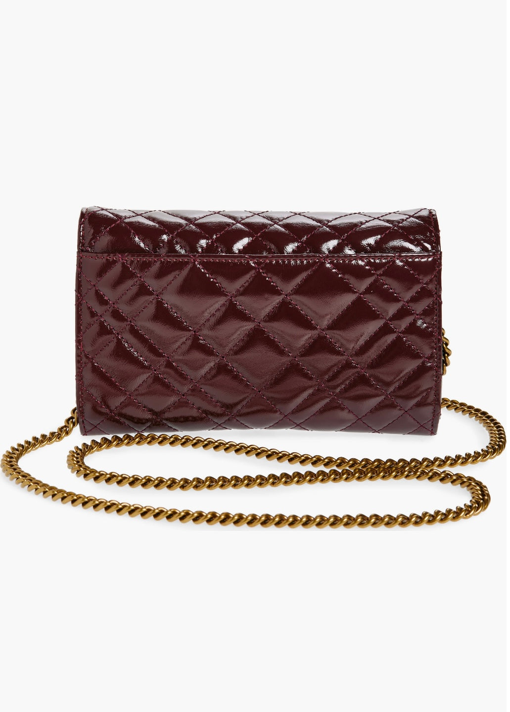 Kurt Geiger Brixton leather chain wallet /Bordo