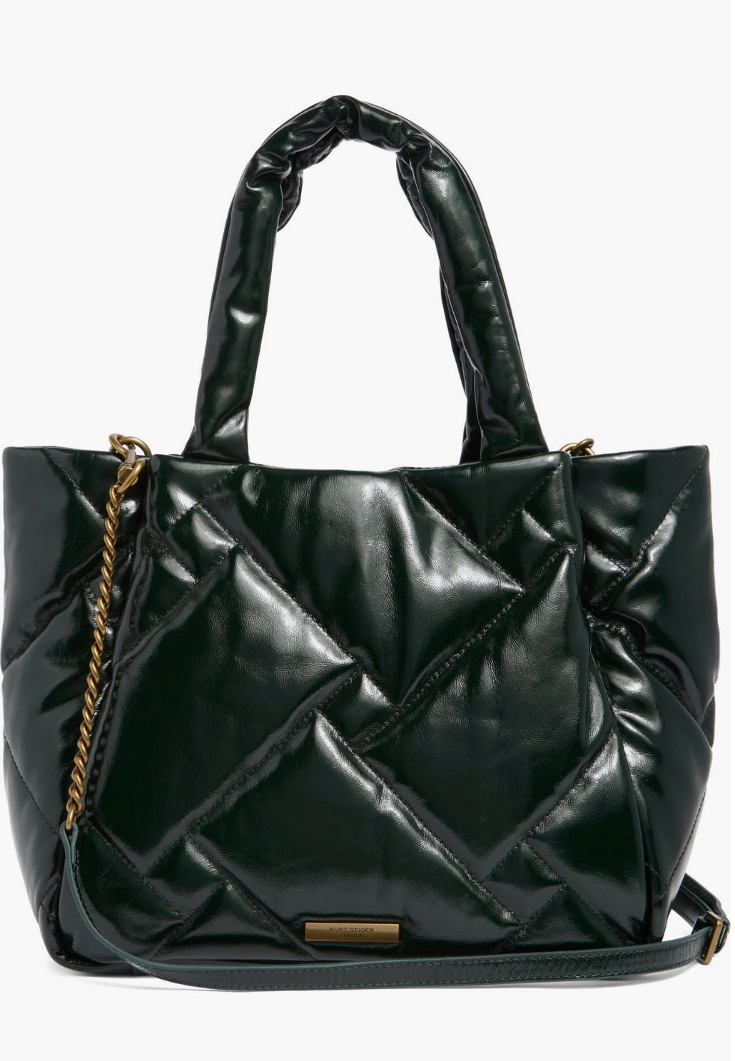 Kurt Geiger mini kensington puff top handle shopper bag/yeşil