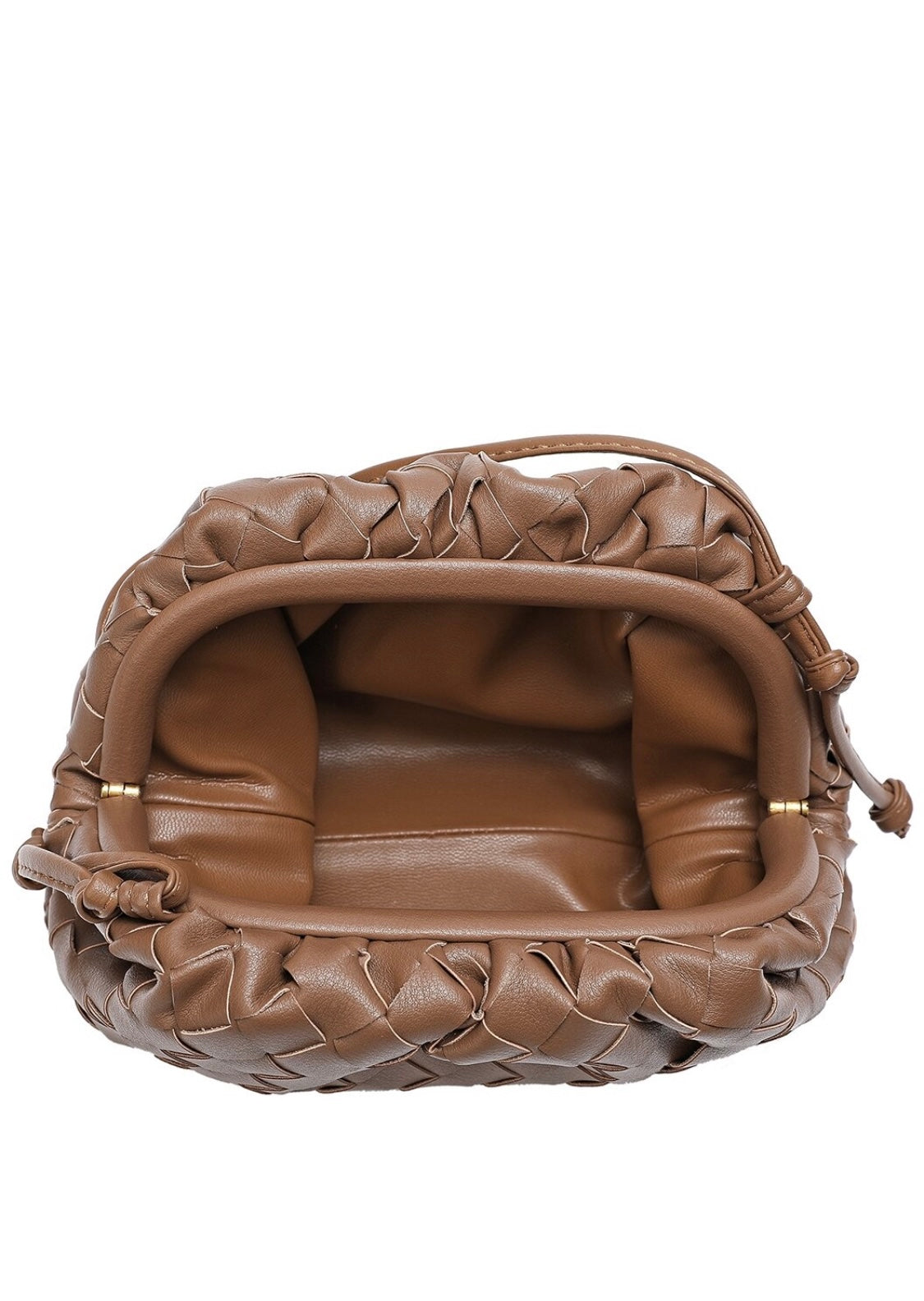 Woven Leather Clutch &Crossbody