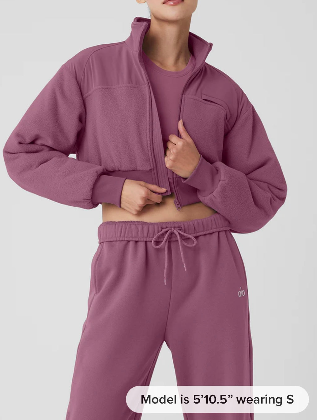Polar Fleece Cropped Wintry Mix Jacket