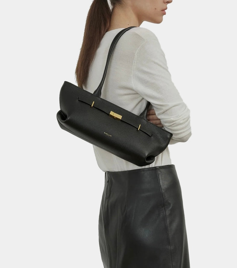 The New York Embossed Leather Shoulder Bag