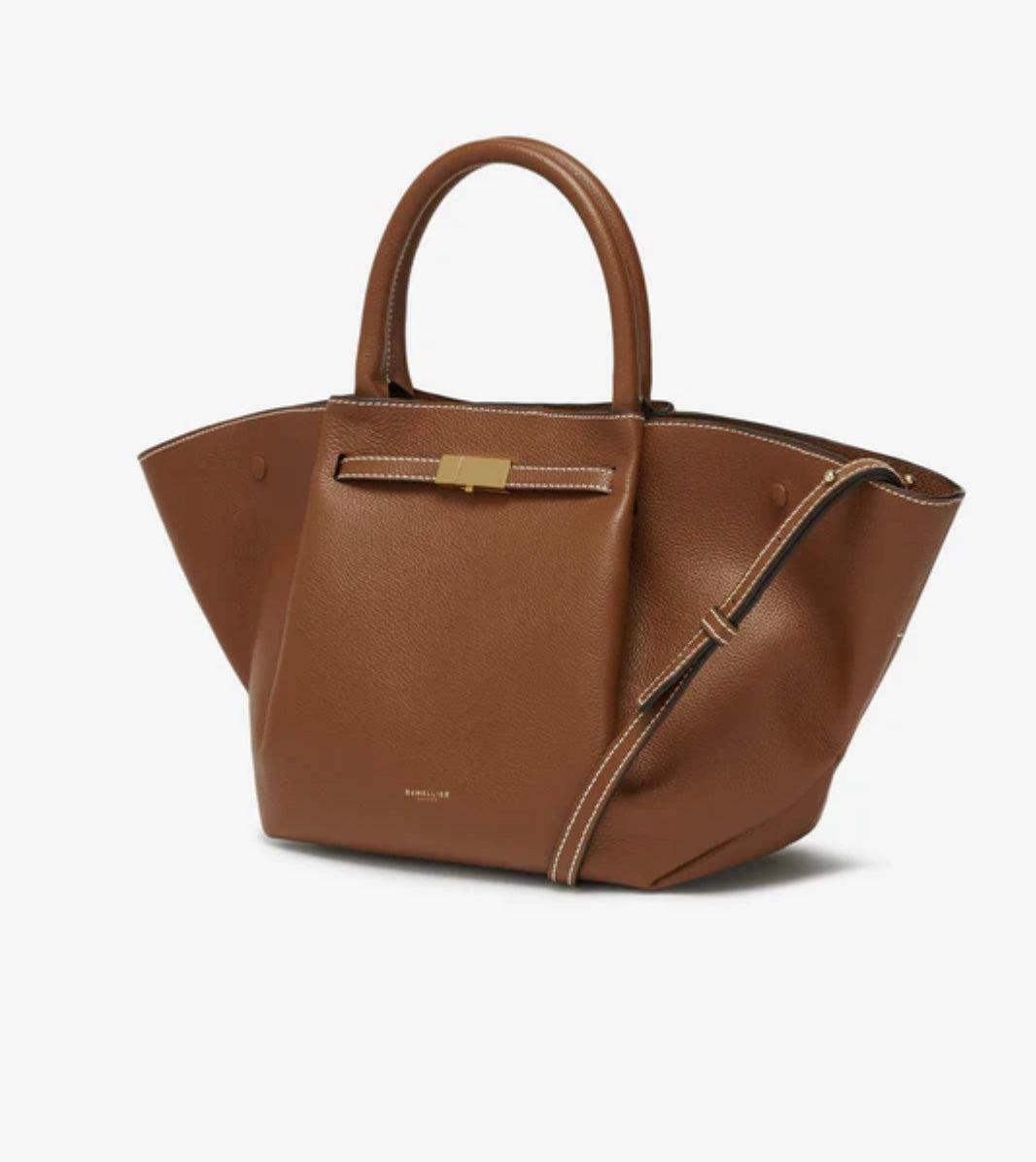 The Midi New York
Tan Small Grain Ecru Stitching