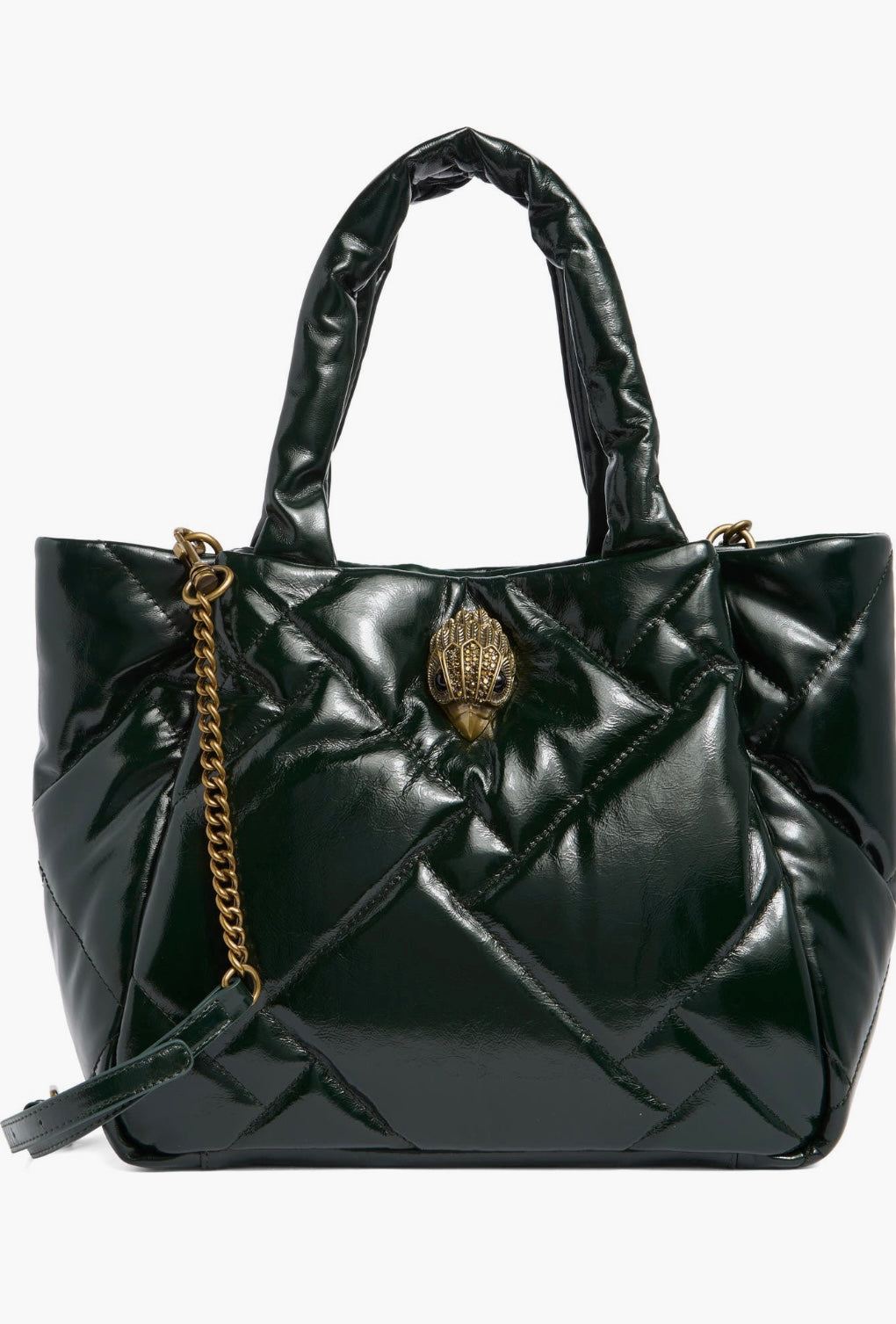 Kurt Geiger mini kensington puff top handle shopper bag/yeşil