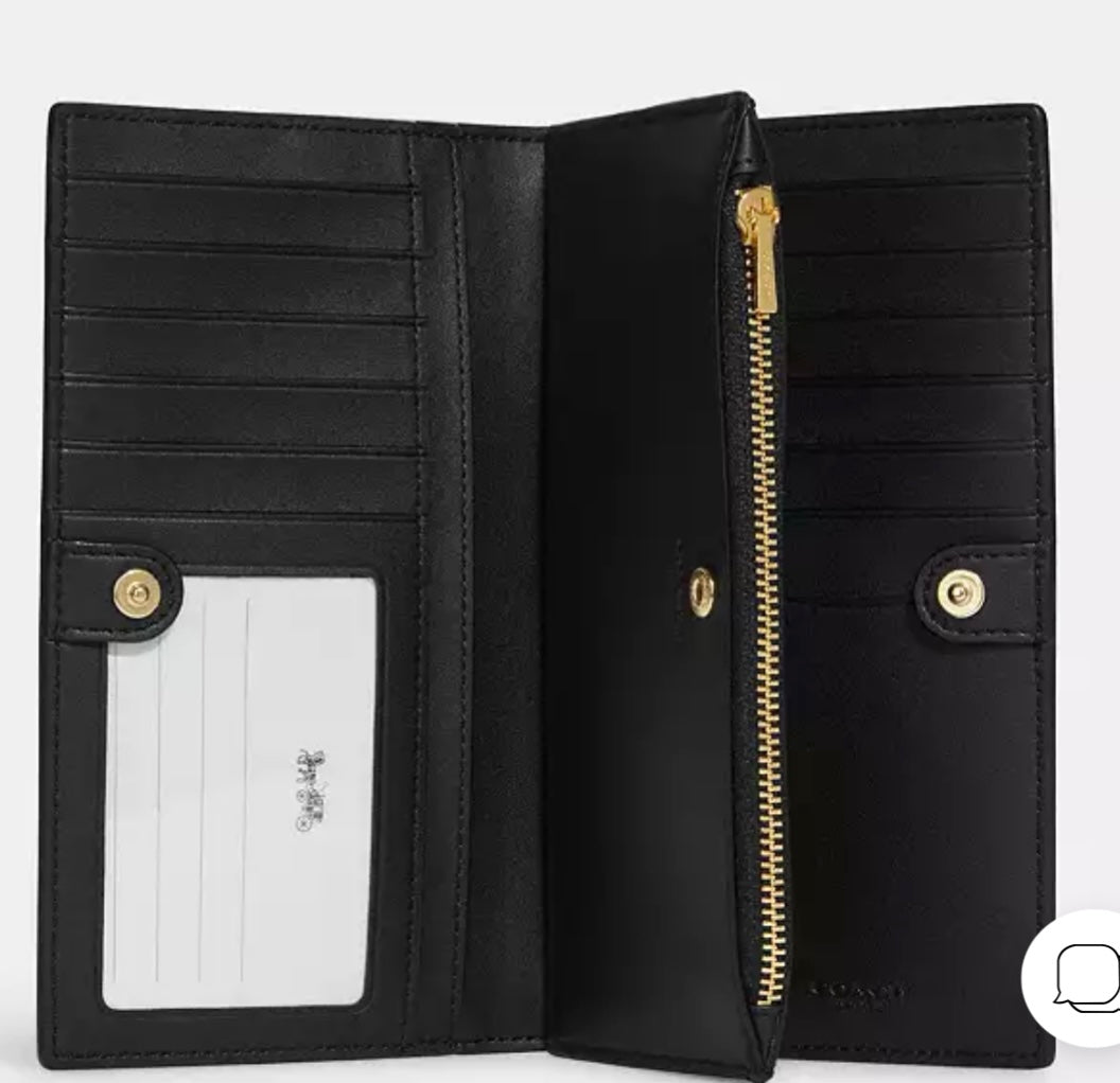 Slim Zip Wallet In Signature Canvas