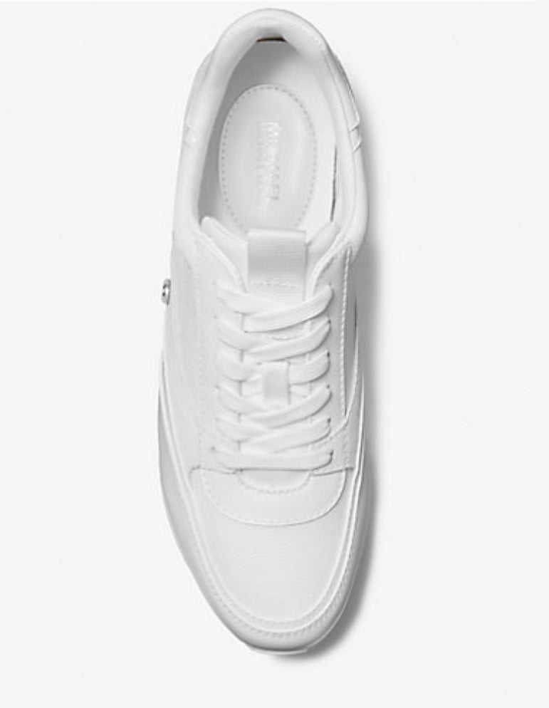 Mariah Mixed-Media Trainer/Optic white