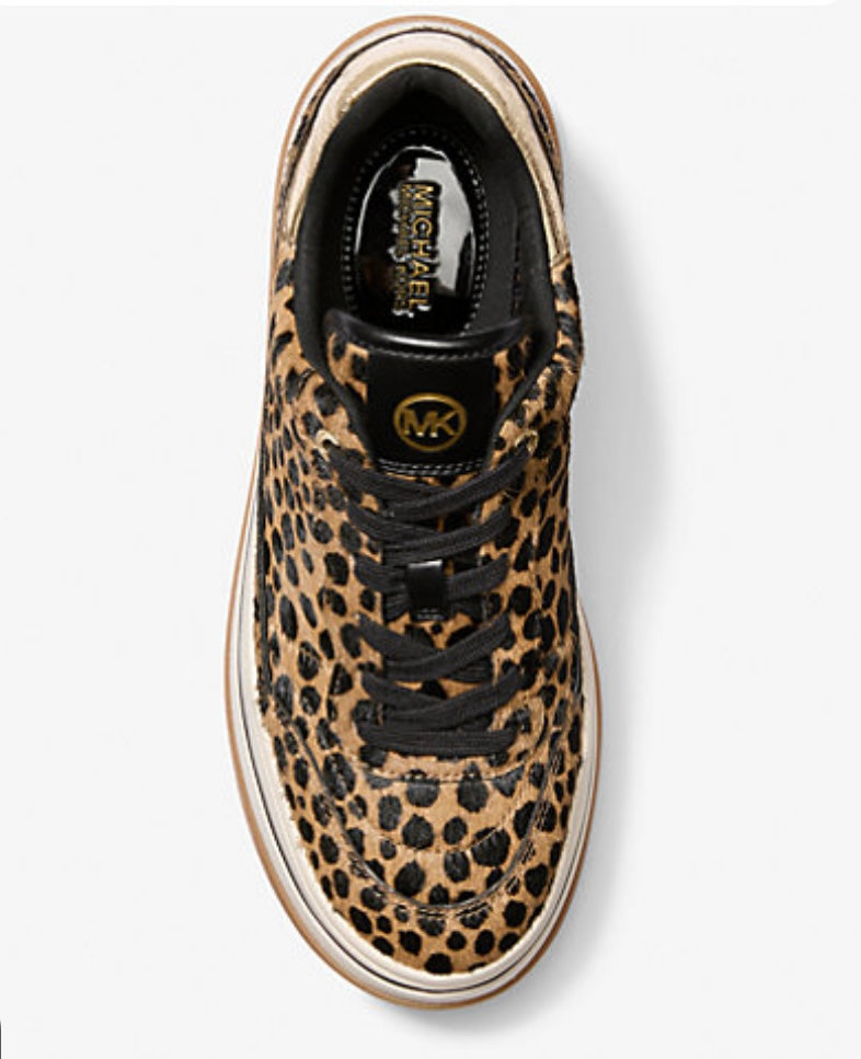 Mk Hayes Cheetah Print Calf Hair Platform Sneaker