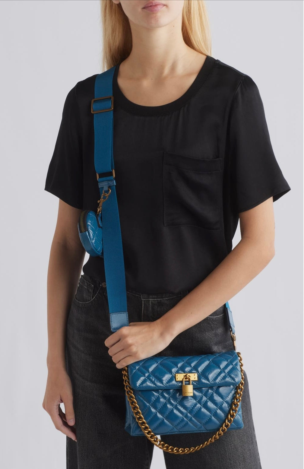 Kurt Geiger Brixton Medium lock Quilted crossbody