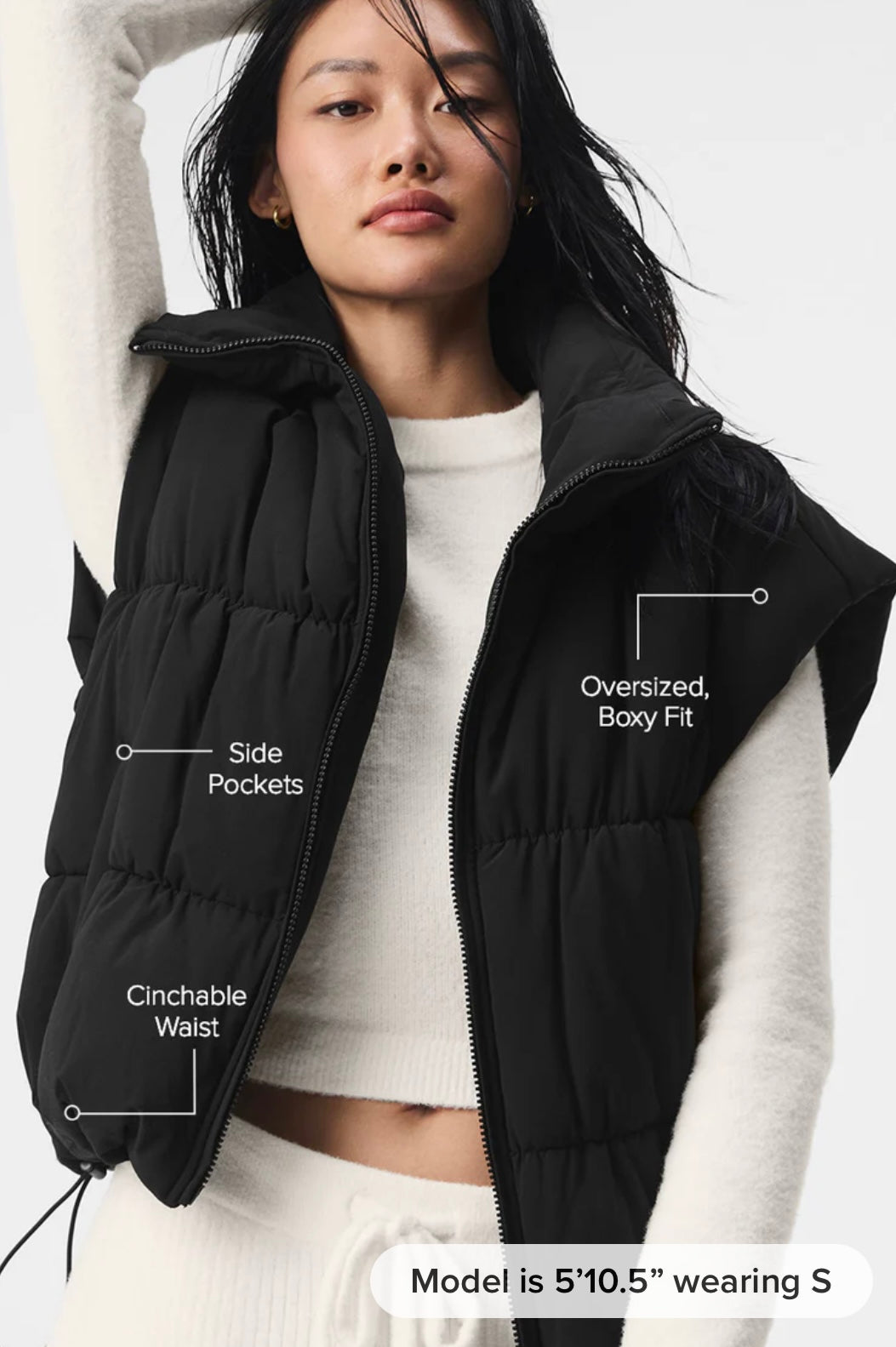 Incline Puffer Vest/black