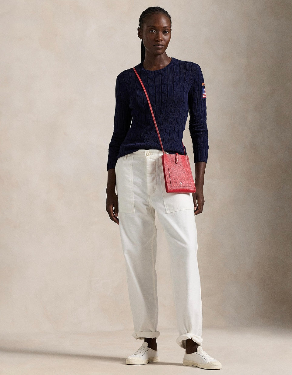 Ralph Lauren bayraklı koton kazak