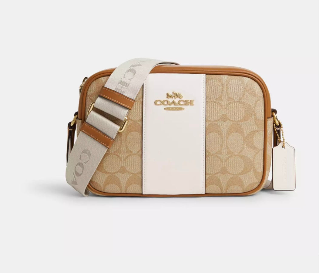 Jamie Camera Bag In Signature Canvas With Stripe
