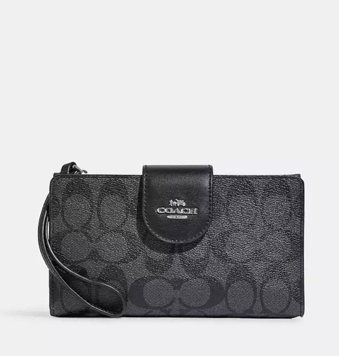 Phone Wallet In Colorblock Signature Canvas