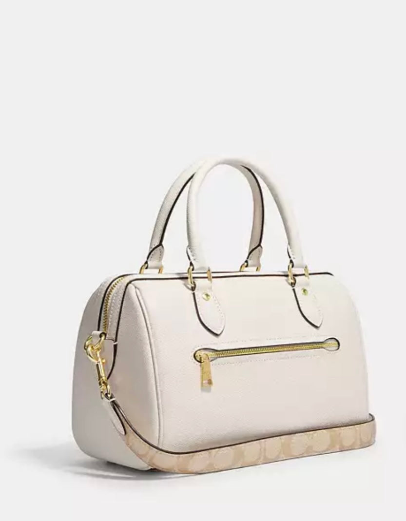 Rowan Satchel Bag With Signature Canvas Strap