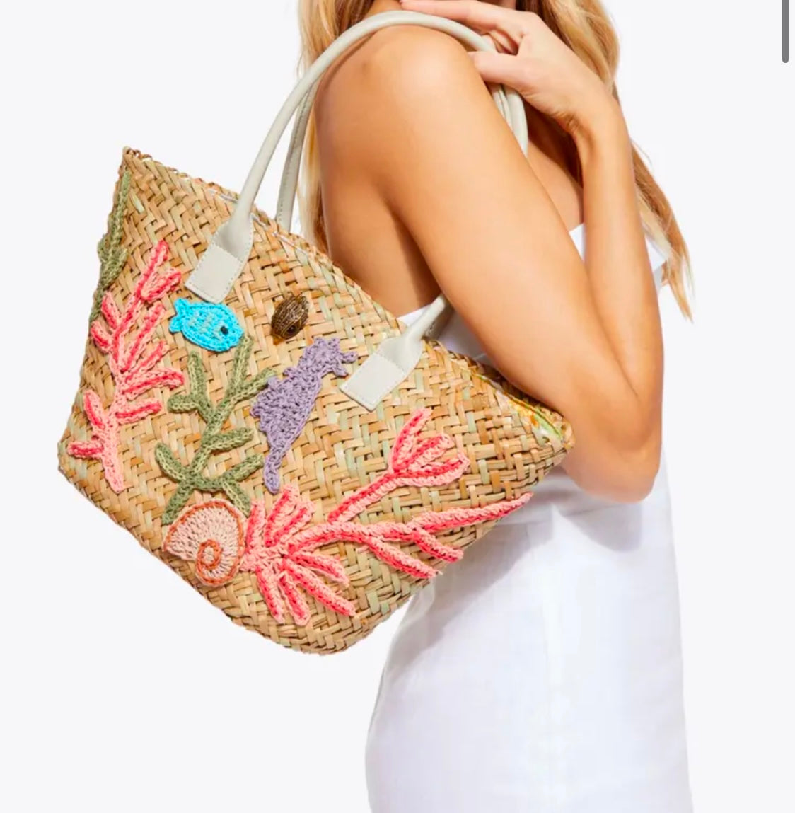 KENSINGTON STRAW BASKET BAG