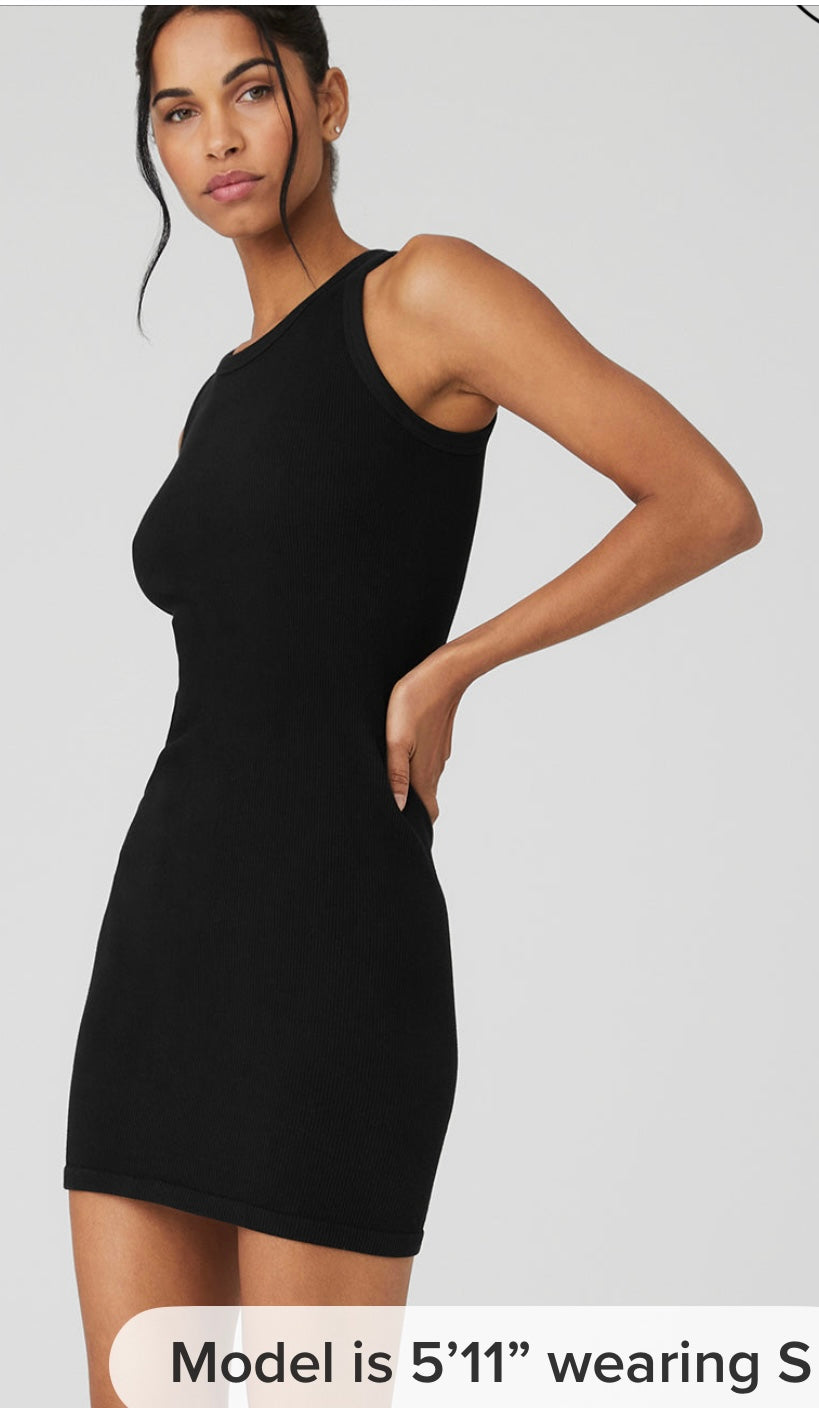 Seamless ribbed warm night dress