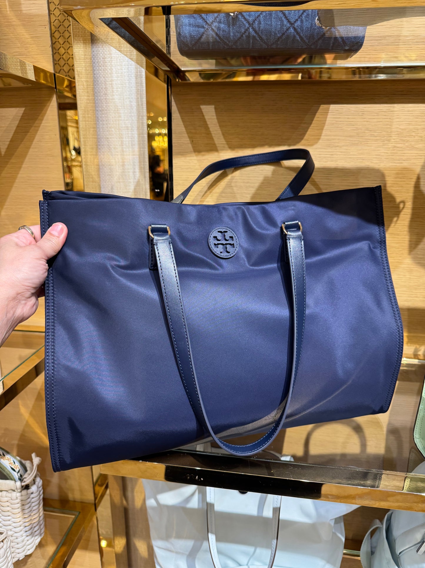 ELLA Paraşüt kumaşı büyük boy tote bag