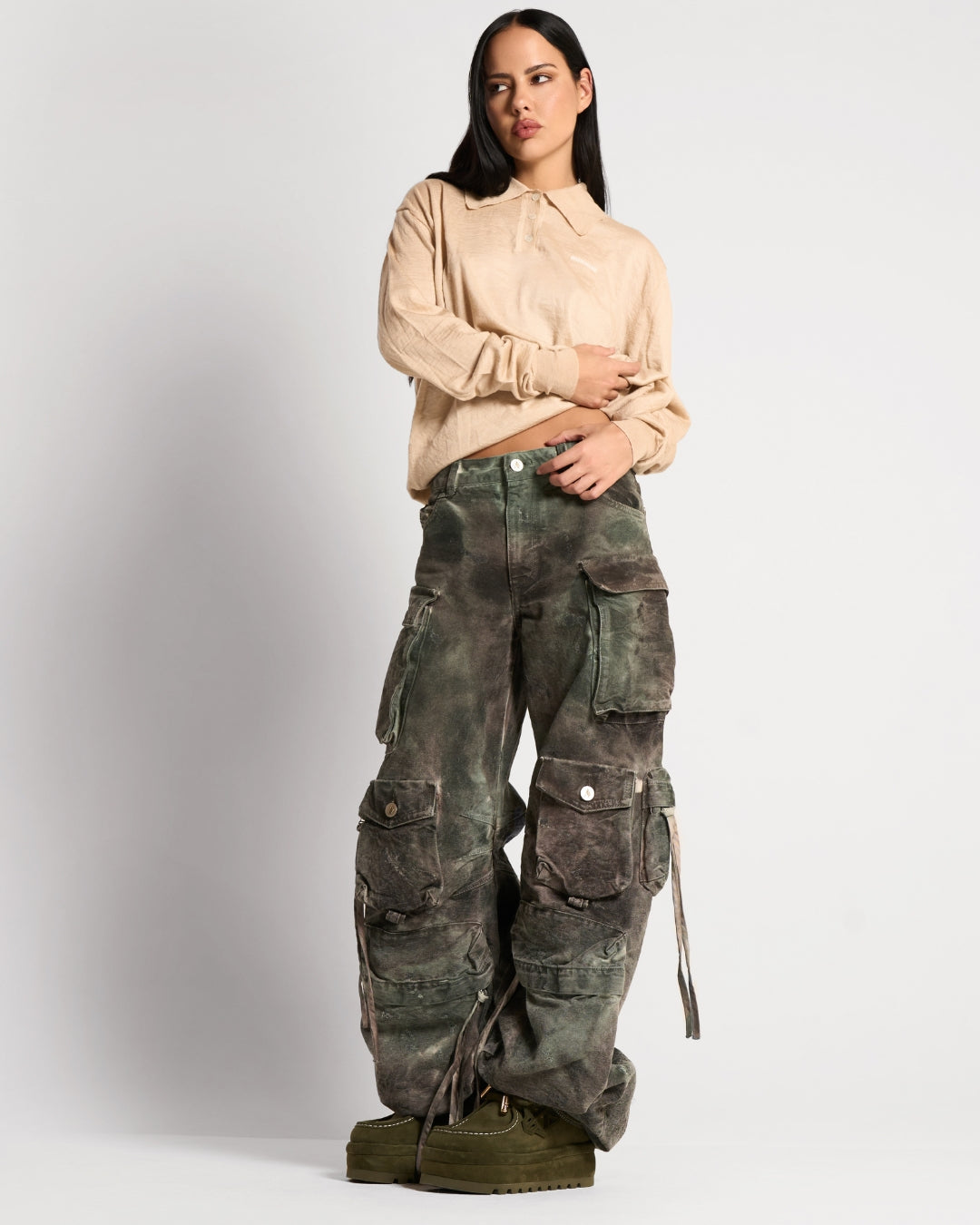 Naked Wolf BLIZZARD DARK OLIVE SUEDE/SHEARLING