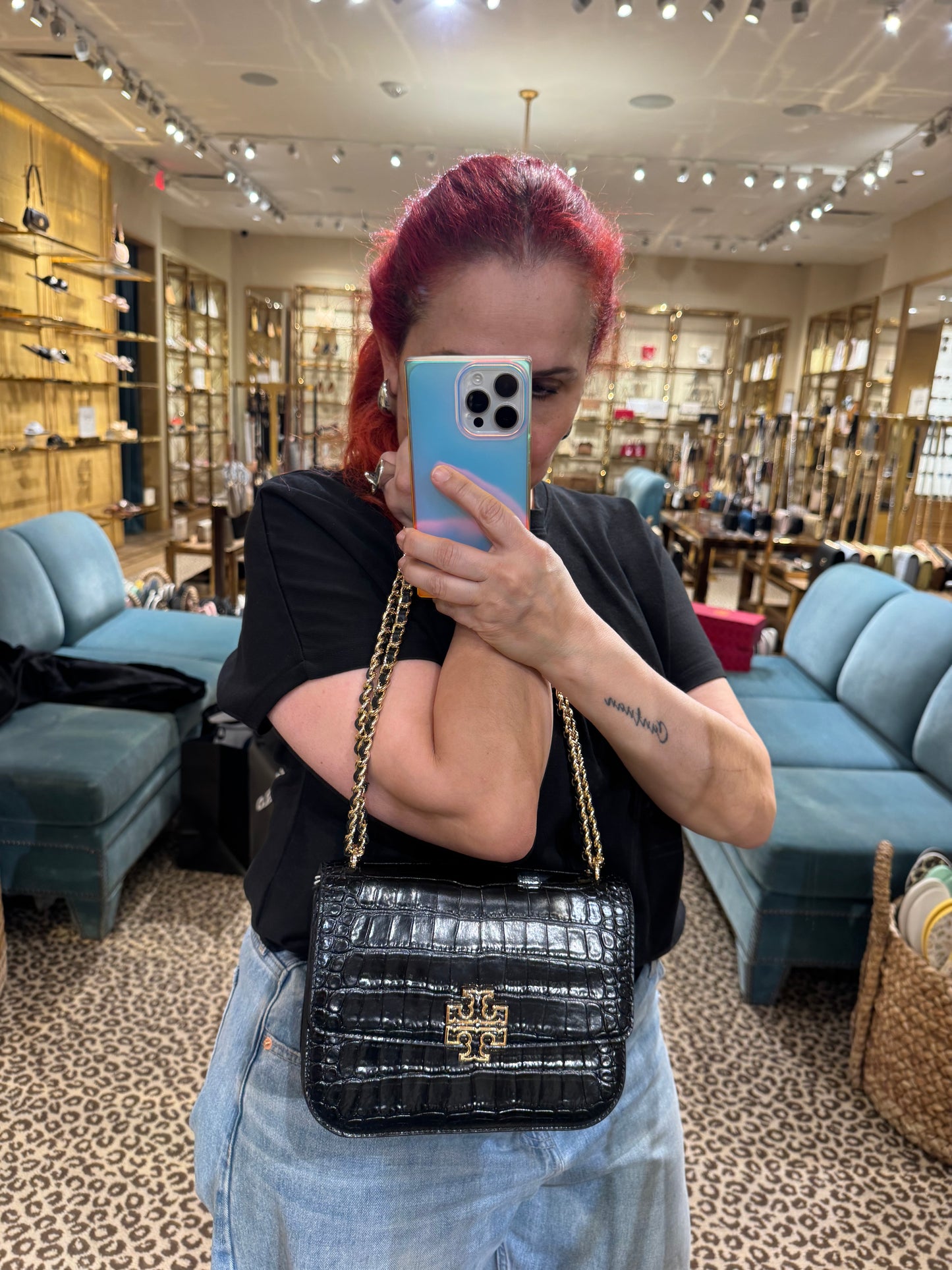 Britten Croco shoulder bag