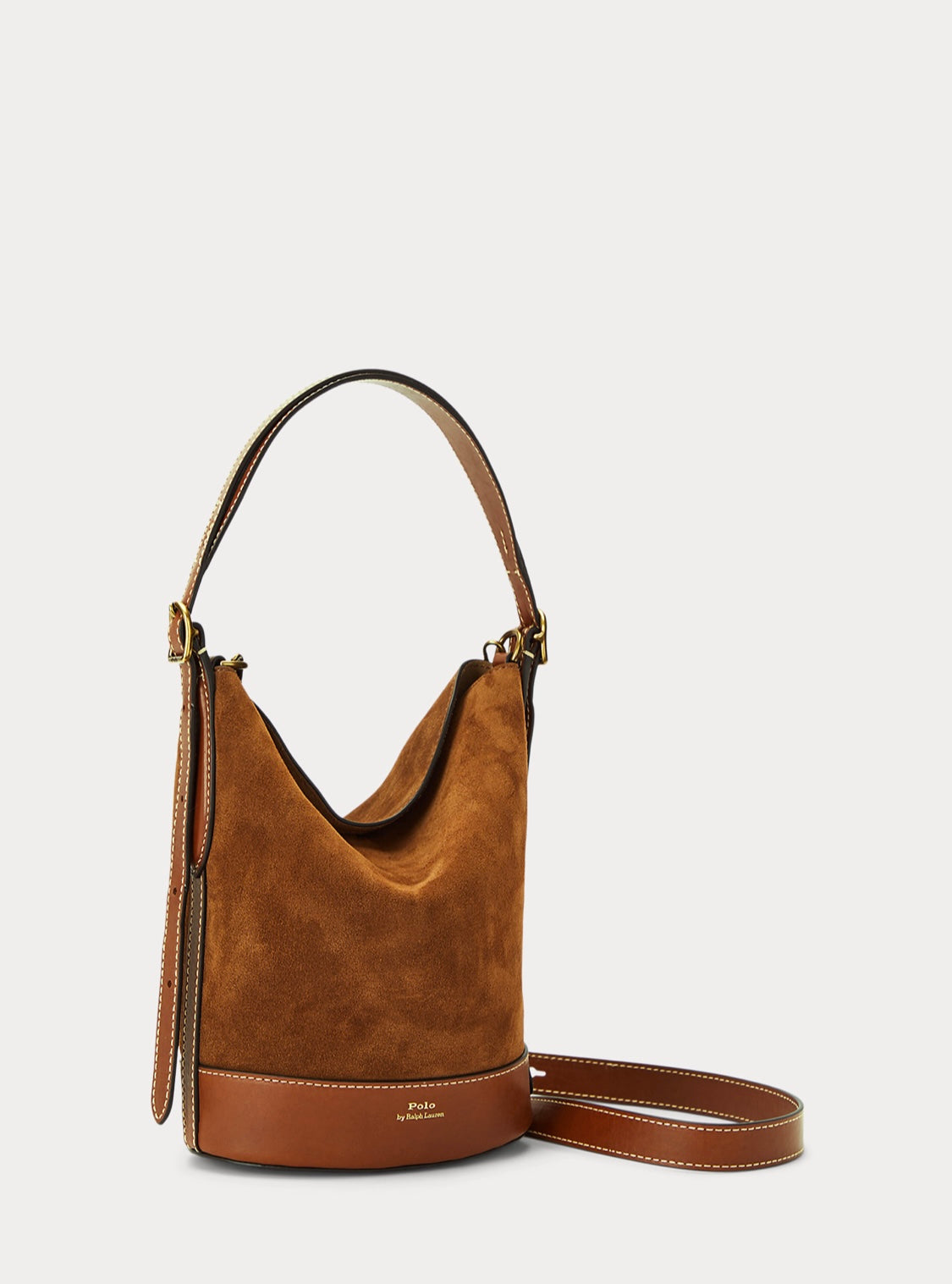 Suede bucket bag