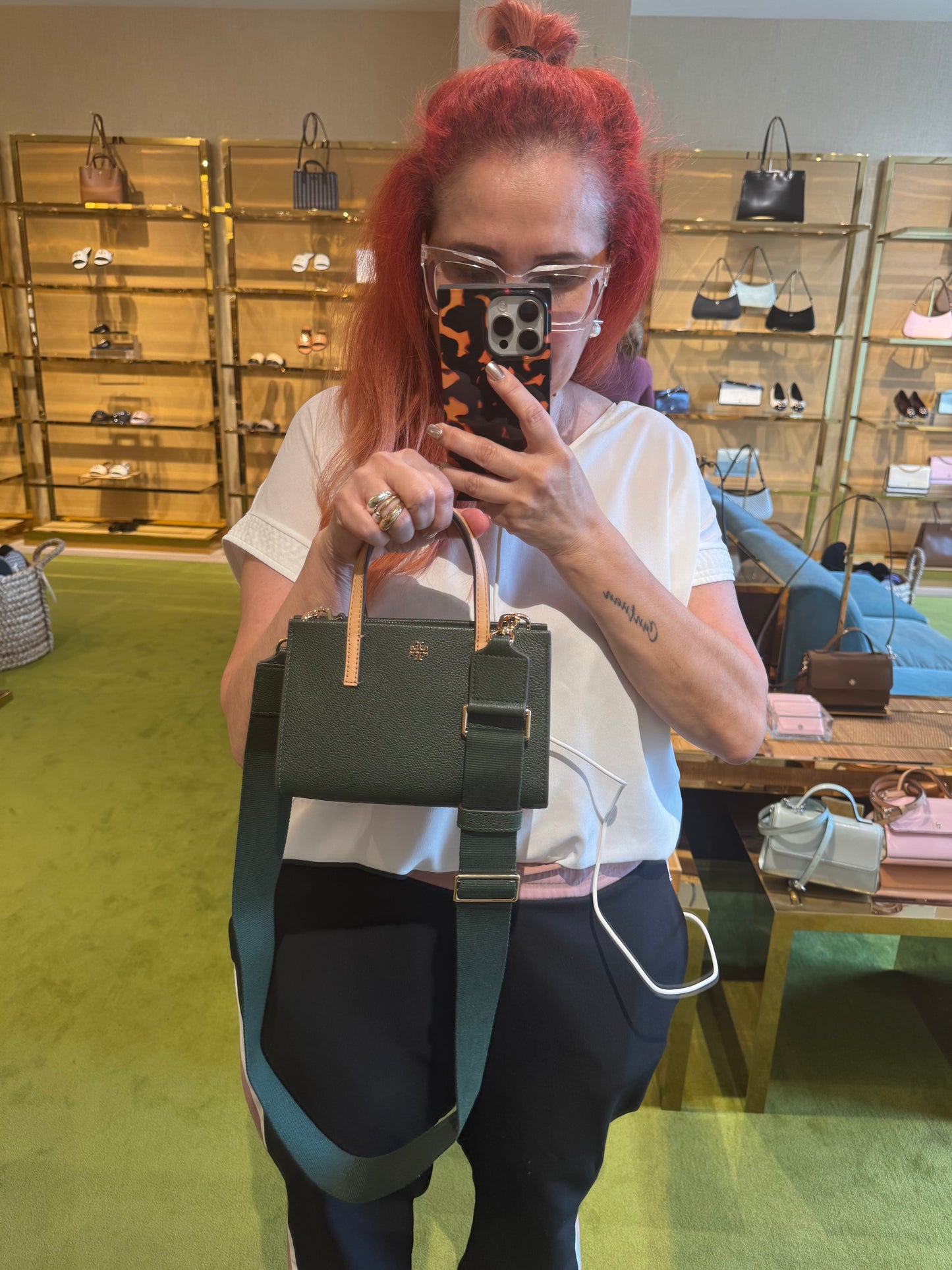 Blake mini yeşil & taba