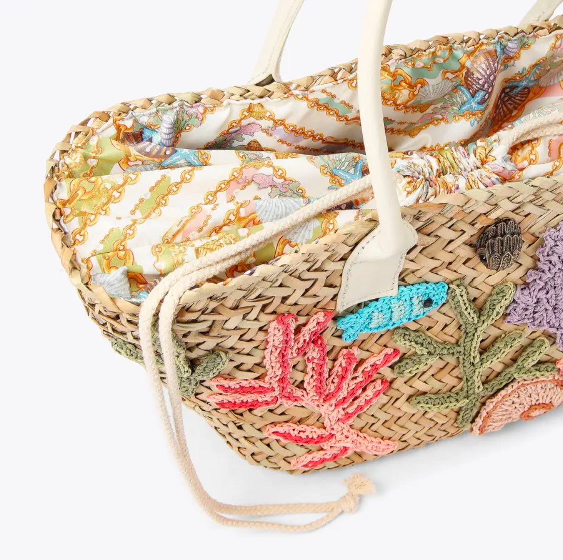 KENSINGTON STRAW BASKET BAG