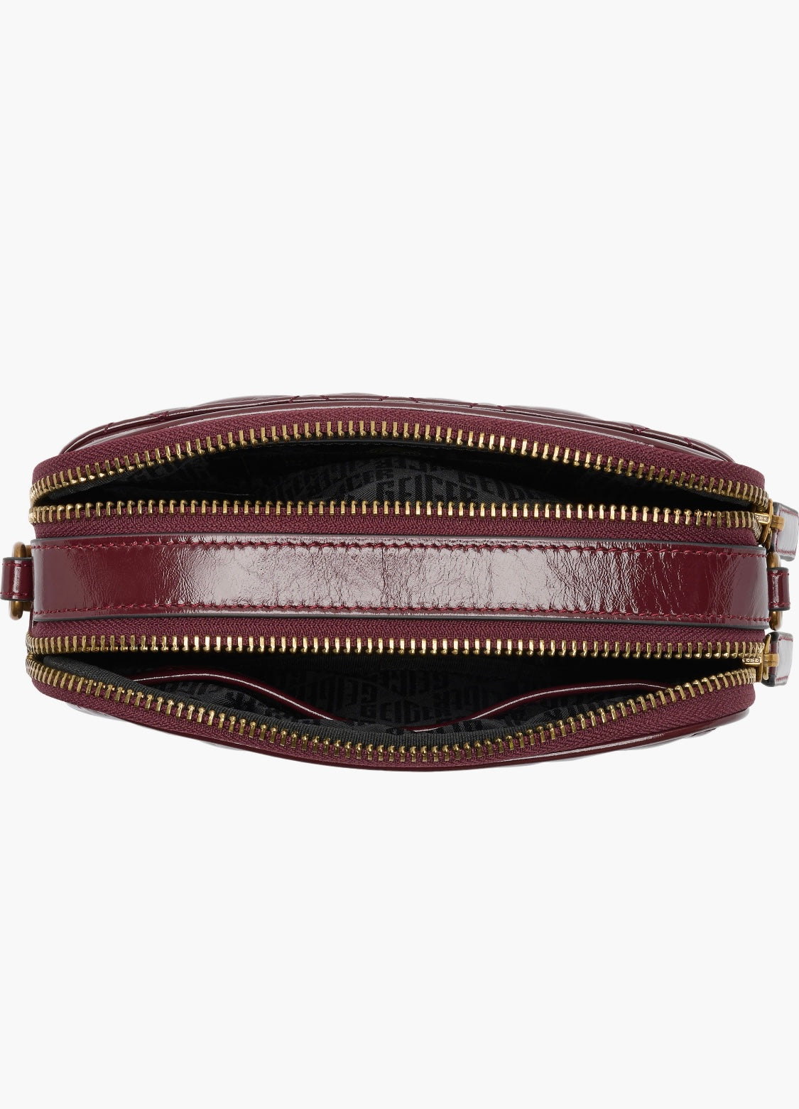 Double zip Crossbody/ Bordo