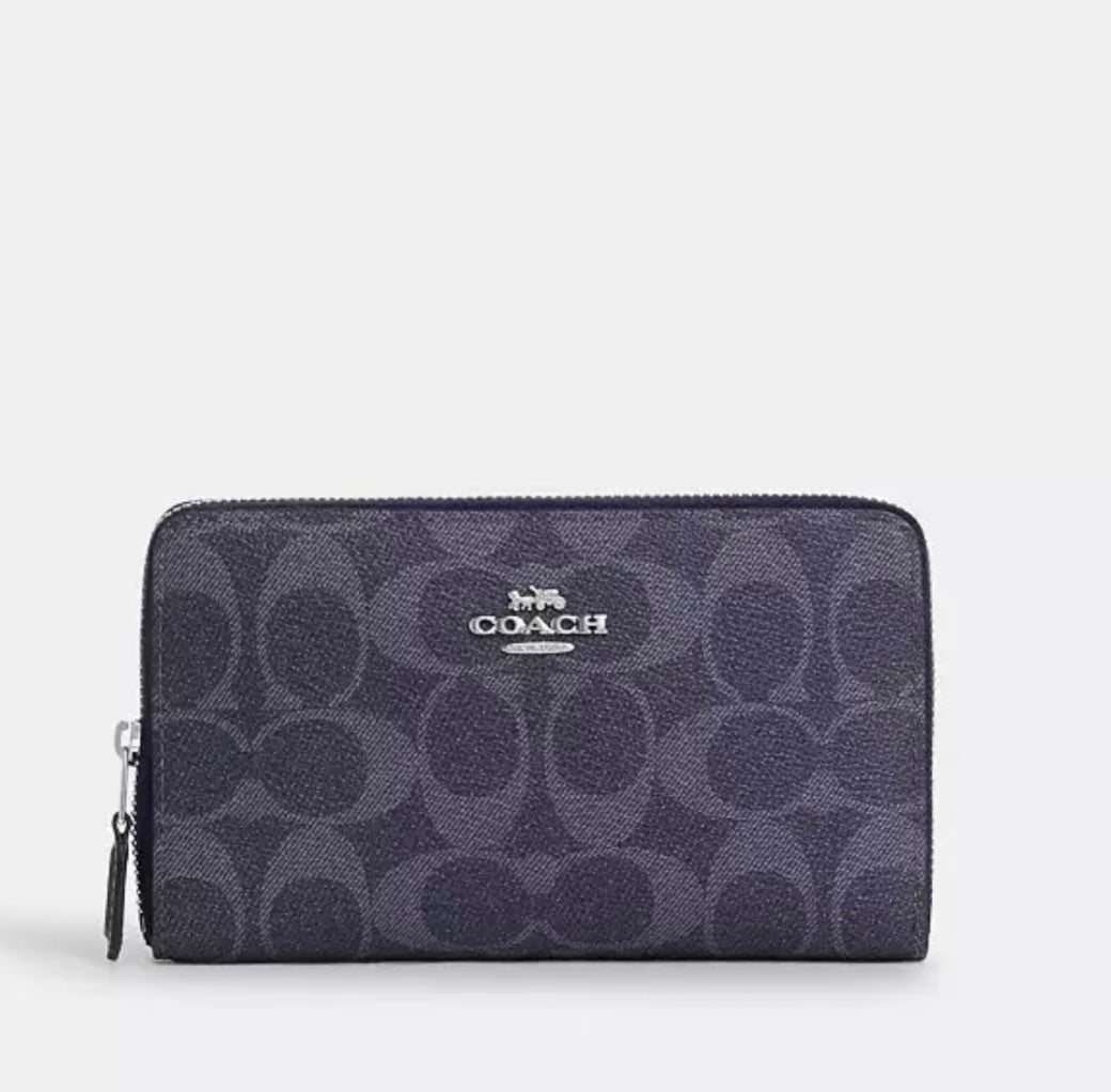 Medium Id Zip Wallet In Signature Canvas