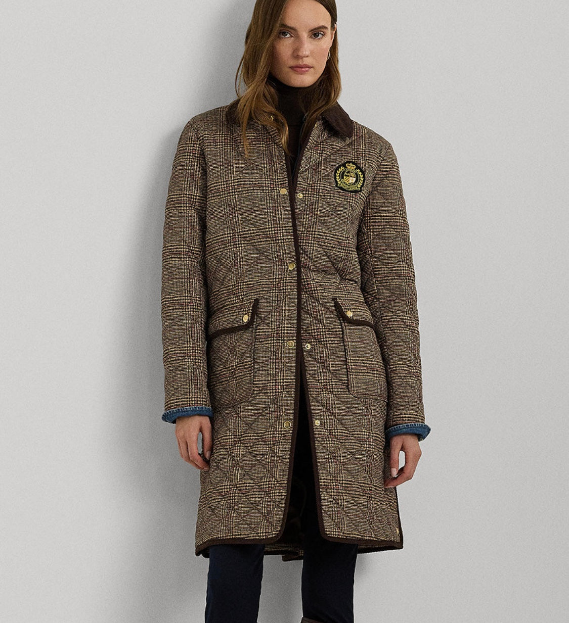Women's Collared Quilted Coat