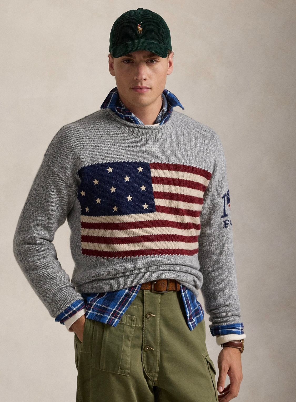 Flag wool sweater