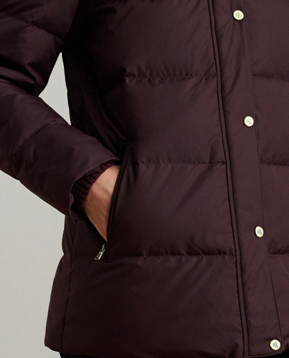 Women's Faux-Fur Hooded Puffer mont