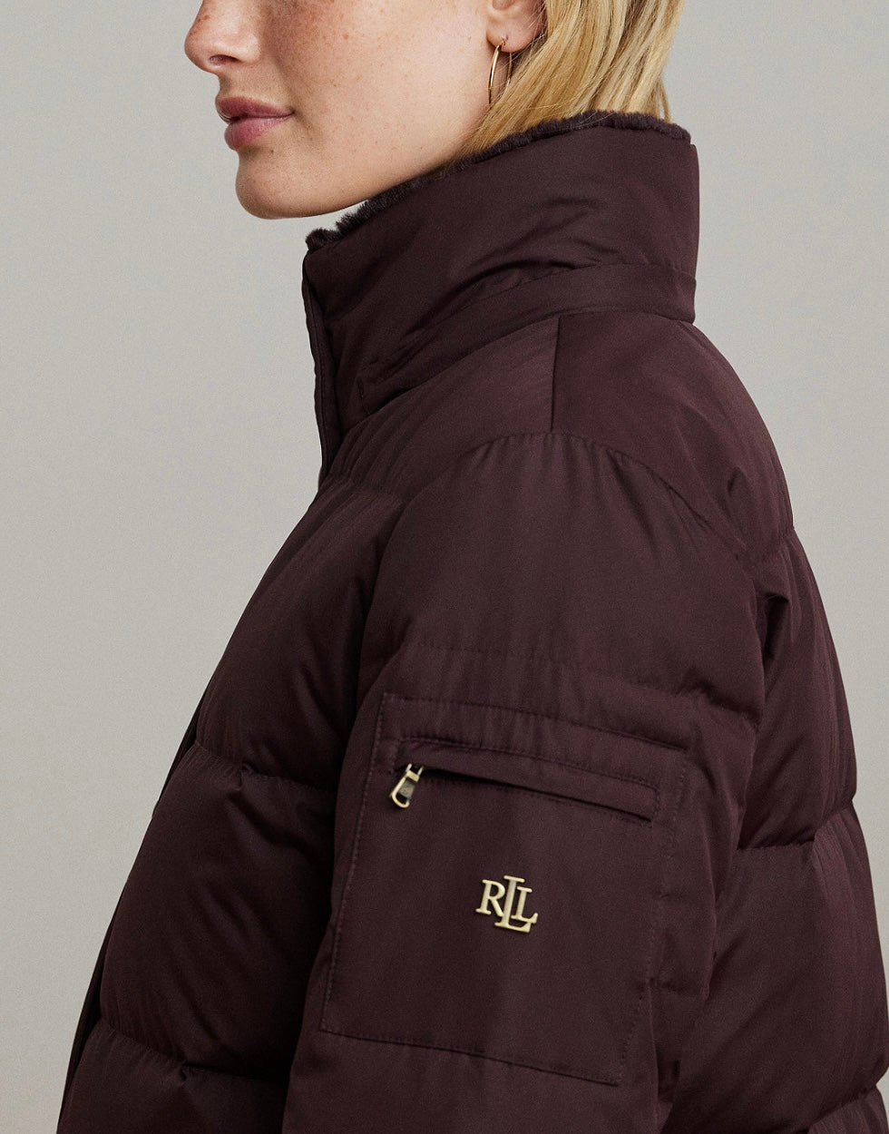 Women's Faux-Fur Hooded Puffer mont