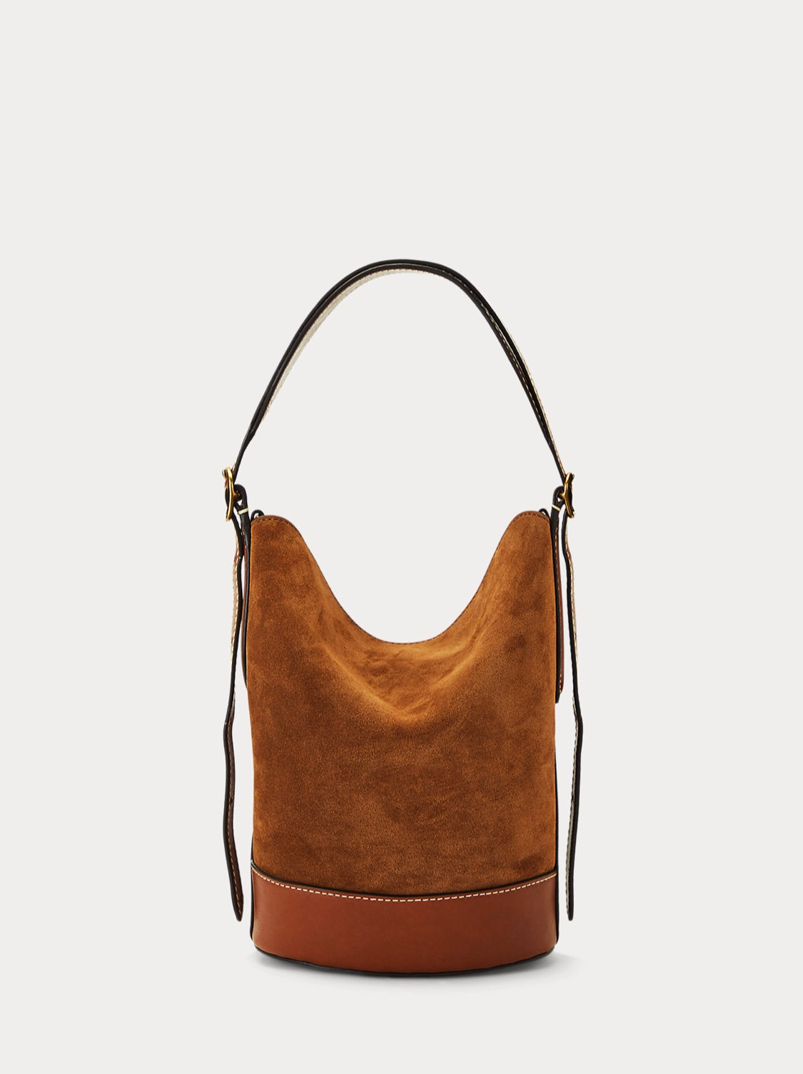 Suede bucket bag