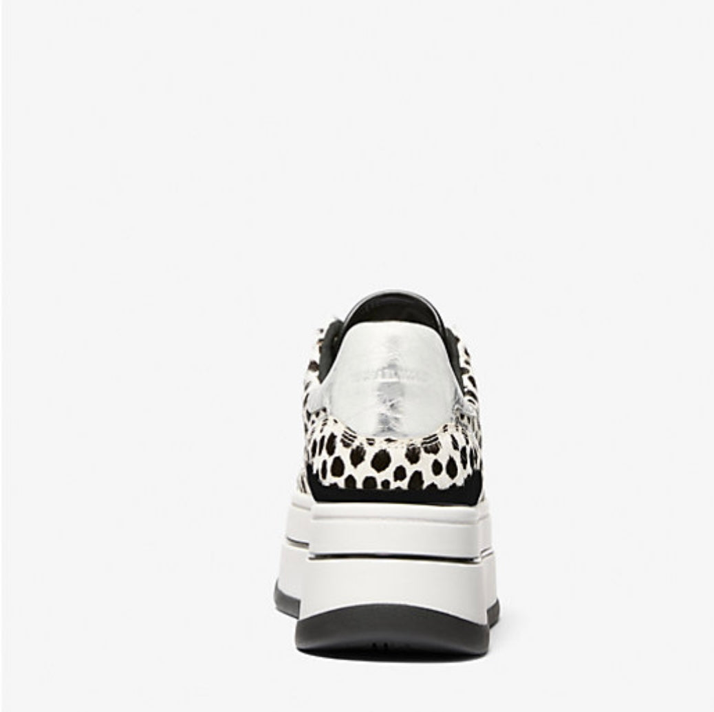 Mk Hayes Cheetah Print Calf Hair Platform Sneaker