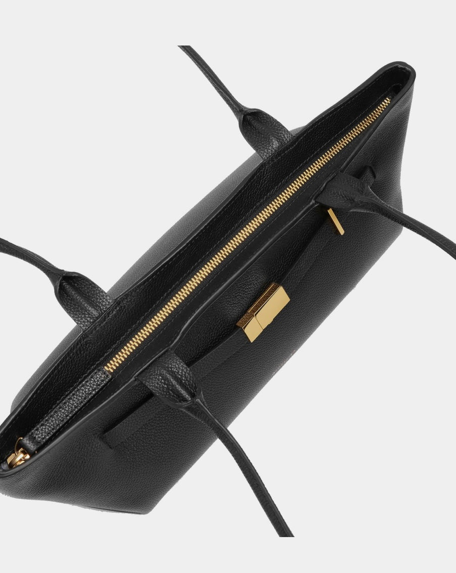 The New York Embossed Leather Shoulder Bag