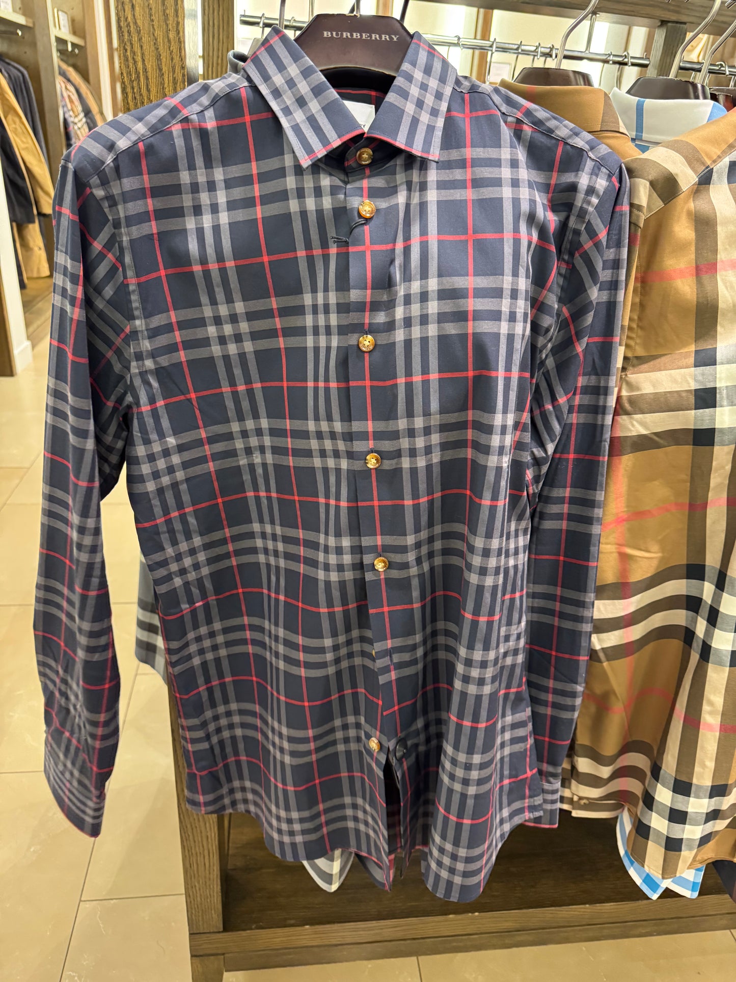 Burberry Erkek büyük kareli gömlek
