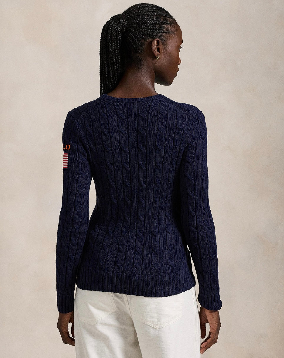 Ralph Lauren bayraklı koton kazak